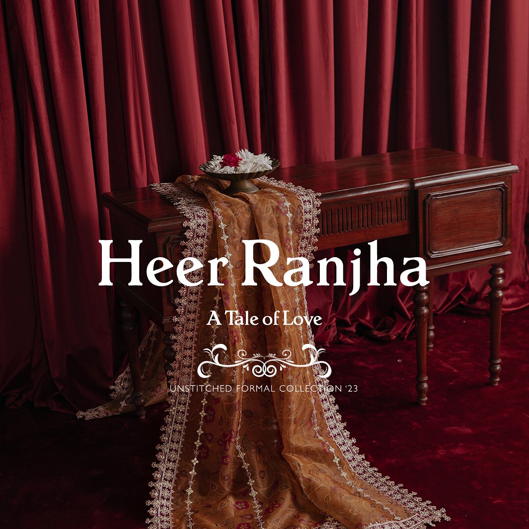HEER RANJHA- STITCHED/UNSTITCHED- WEDDING EDIT'23 BY QALAMKAR