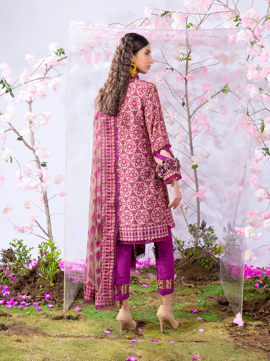3PC Unstitched Printed Lawn Silk (SI2)
