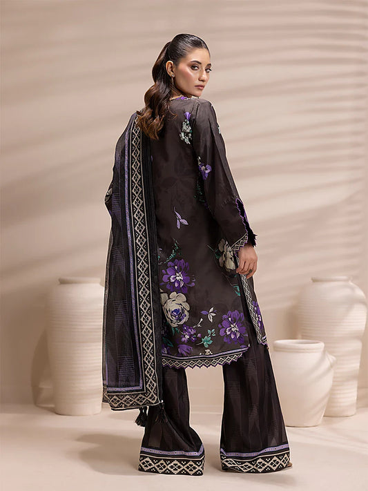 3PC Unstitched Printed Lawn Silk Suit (ASI168)