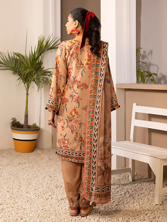 3PC Unstitched Printed Silk Lawn Suit (ASI052)