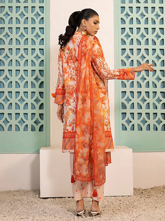3pc Unstitched Printed Silk Lawn Suit (ASI064)