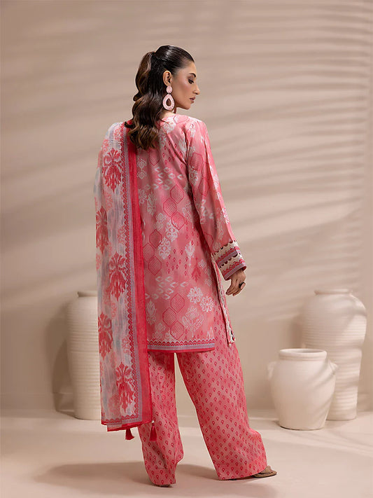 3PC Unstitched Printed Lawn Silk Suit (ASI164)