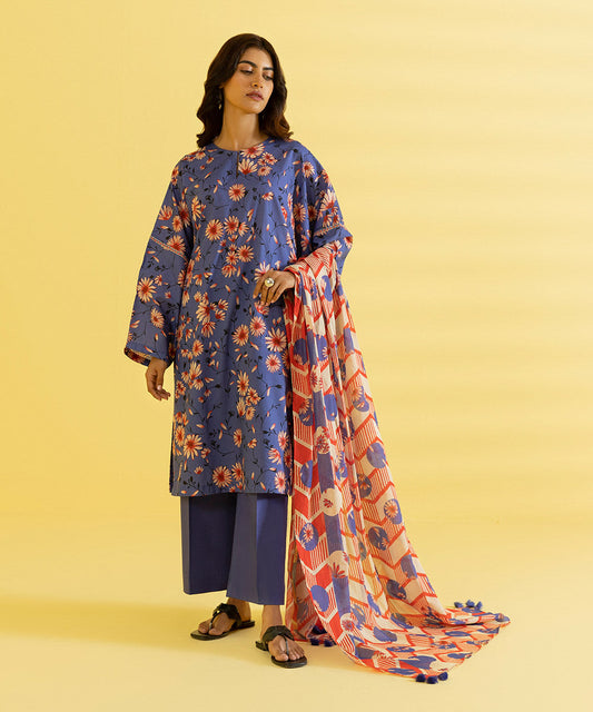 3 PIECE - PRINTED LAWN SUIT