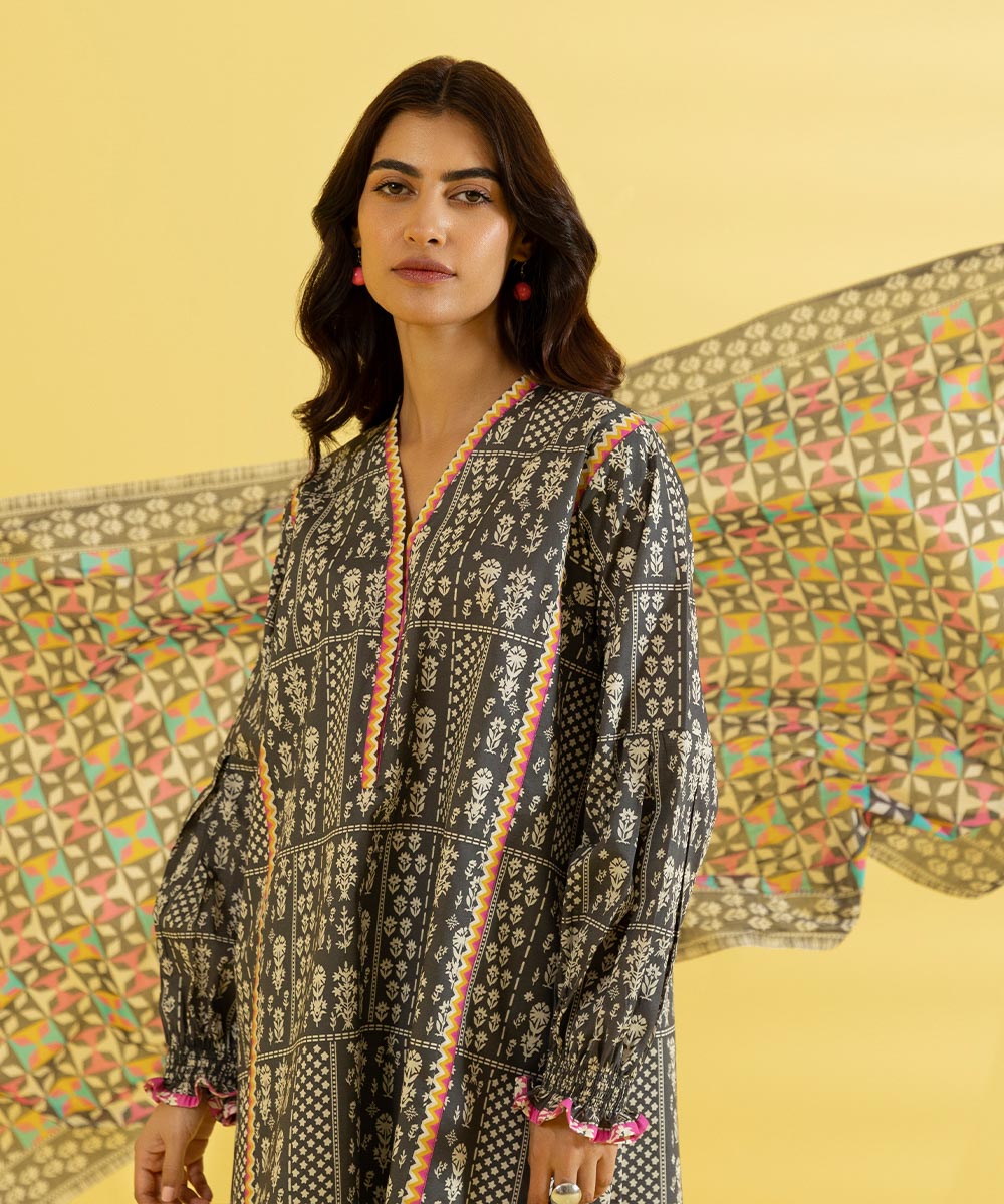 3 PIECE - PRINTED LAWN SUIT