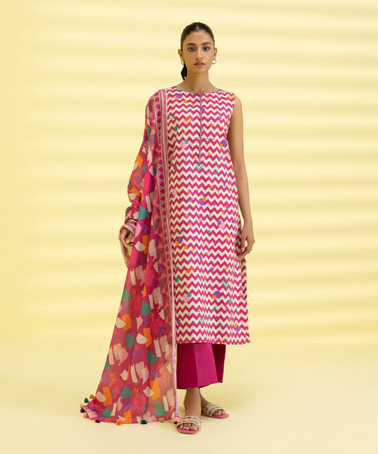 3 PIECE - PRINTED LAWN SUIT