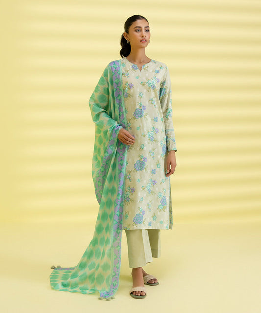 3 PIECE - PRINTED LAWN SUIT