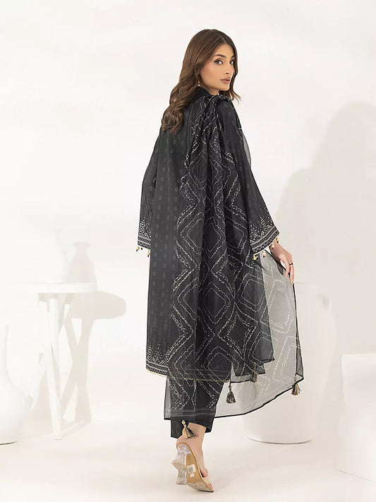 3PC Unstitched Printed Lawn Silk Suit (ASI292)