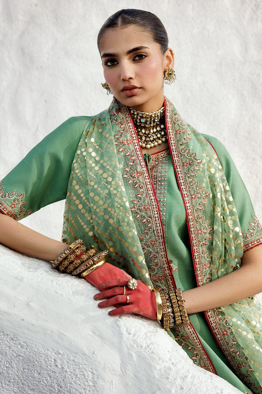 3-PC Embroidered Raw-Silk Suit CMA-5-017