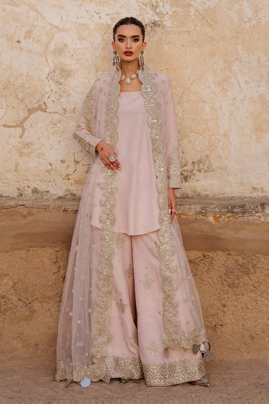 3-PC Embroidered Raw-Silk Suit CMA-5-045