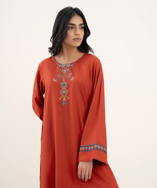 Embroidered Khaddar Shirt