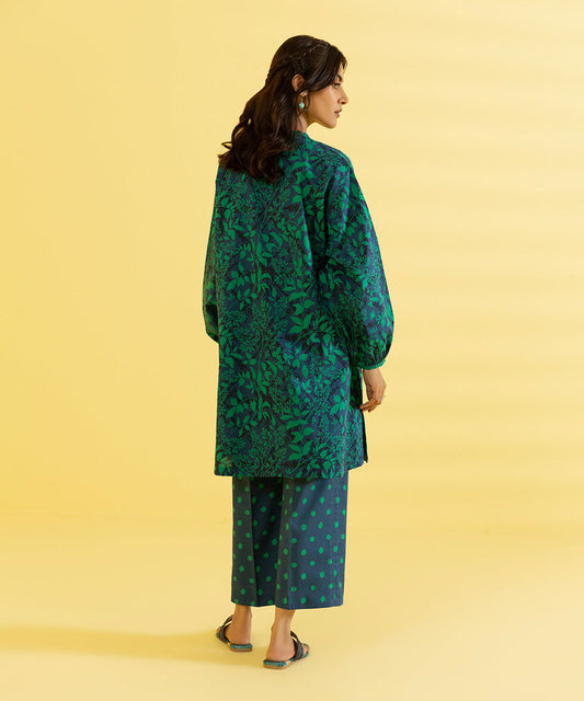 PRINTED LAWN SUIT - Sapphire Blue
