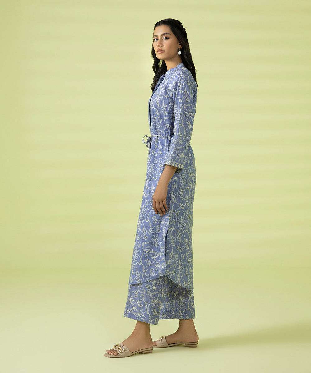 PRINTED LAWN SUIT - Lilac