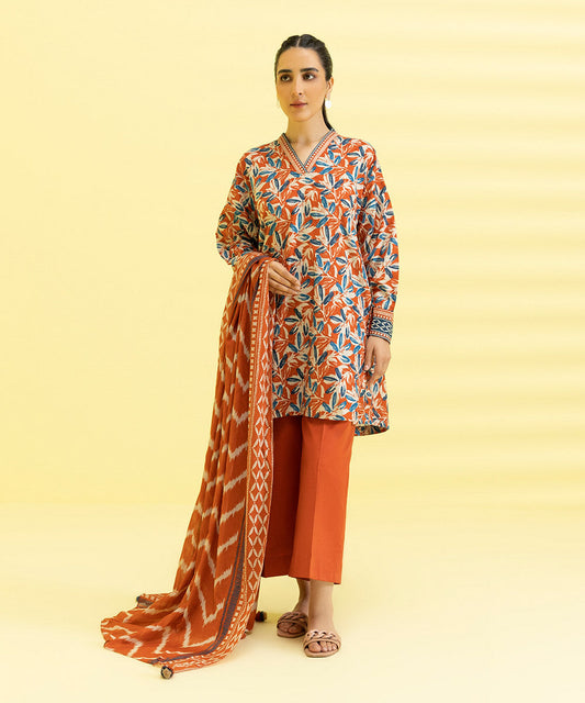 3 PIECE - PRINTED LAWN SUIT