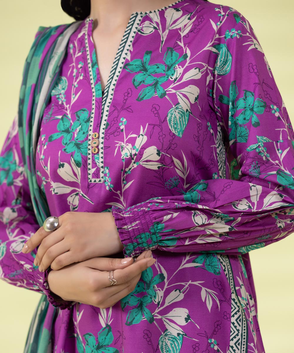 3 PIECE - PRINTED LAWN SUIT