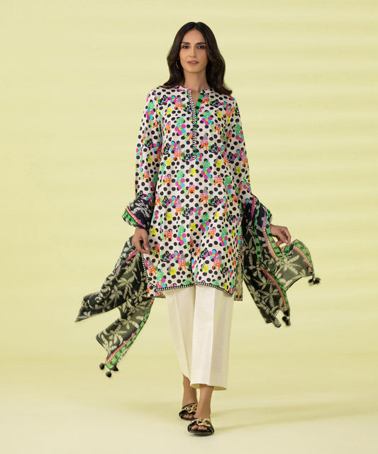 3 PIECE - PRINTED LAWN SUIT