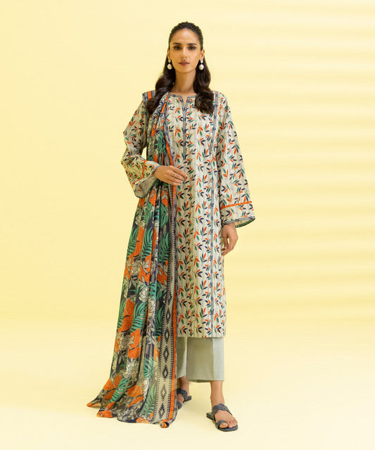 3 PIECE - PRINTED LAWN SUIT