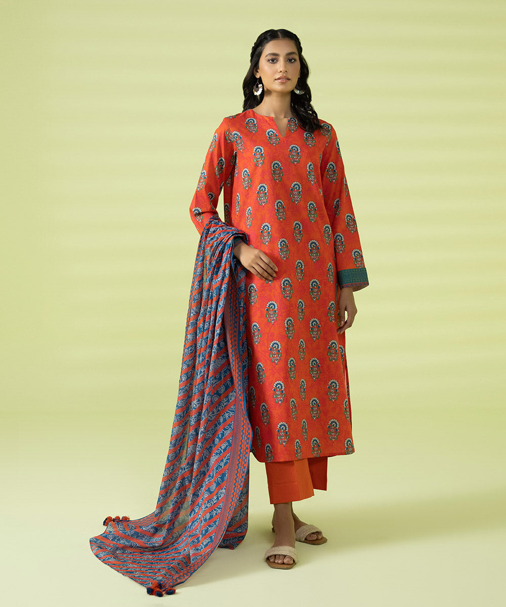 3 PIECE - PRINTED LAWN SUIT