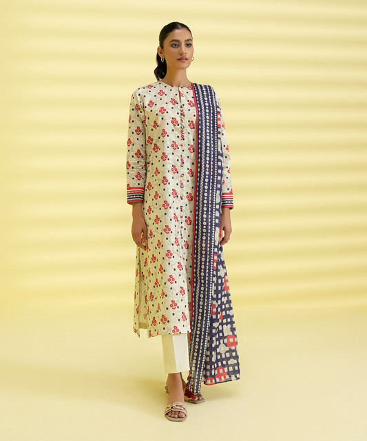 3 PIECE - PRINTED LAWN SUIT