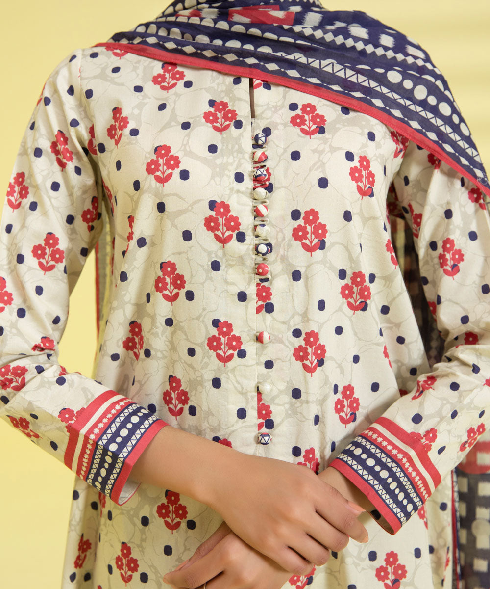 3 PIECE - PRINTED LAWN SUIT