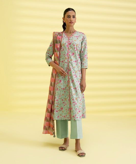 3 PIECE - PRINTED LAWN SUIT
