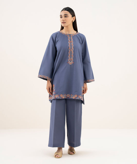 Embroidered Khaddar Shirt