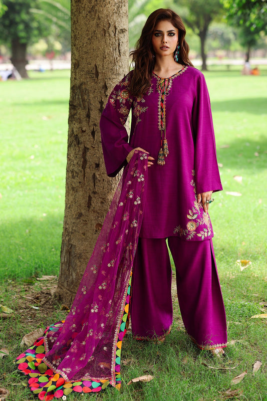 3-PC Embroidered Raw-Silk Suit CMA-5-106