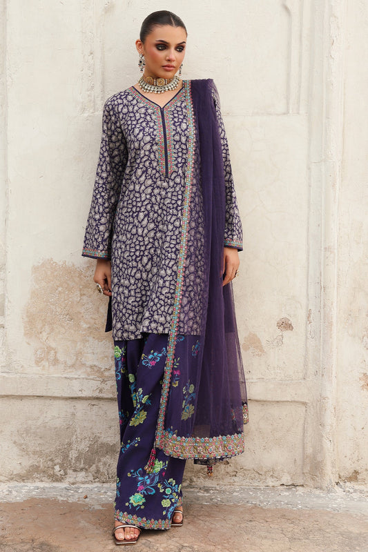 3-PC Embroidered Raw-Silk Suit CMA-5-121A
