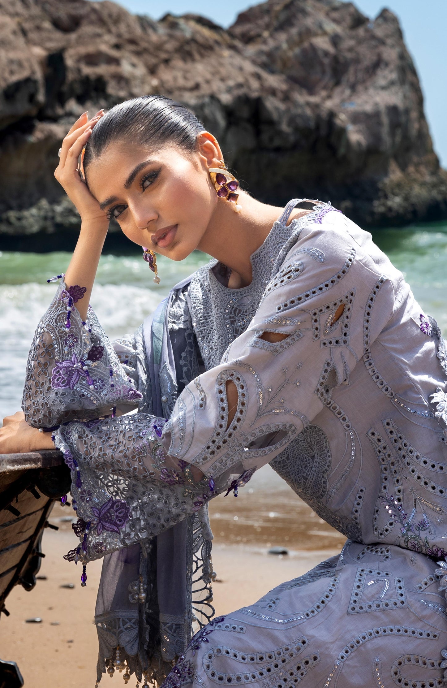 Mahiymaan 3 Piece Unstitched Luxury Lawn-MLL-26-11