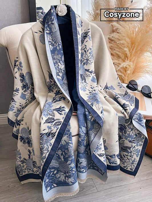Jacquard- Faux Cashmere Warm Scarf
