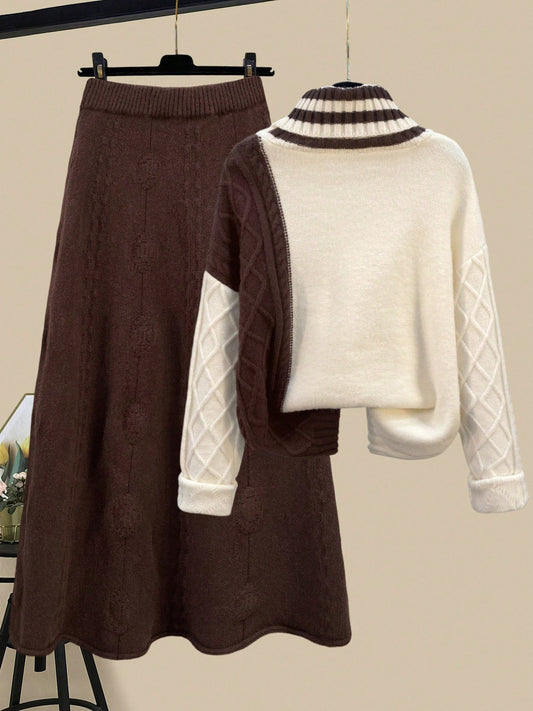 Sweater & Skirt 2 Piece Set