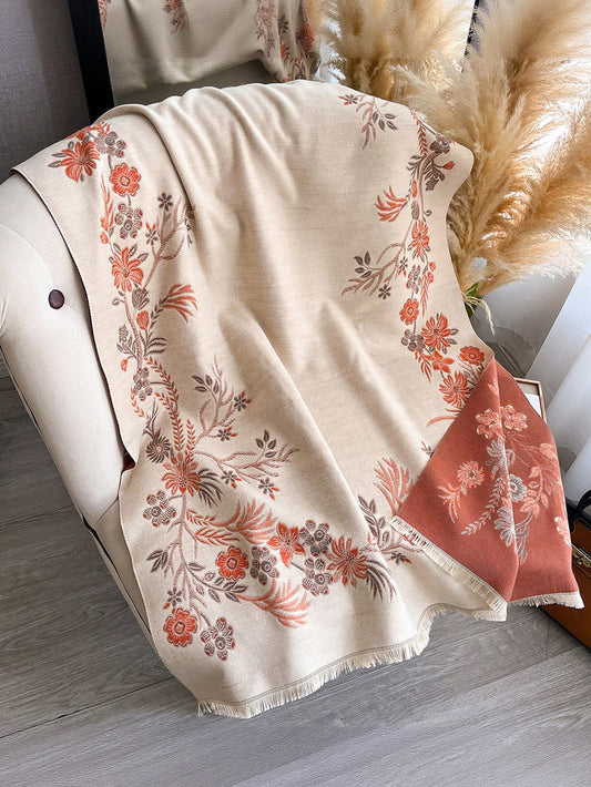 Jacquard- Faux Cashmere Warm Scarf
