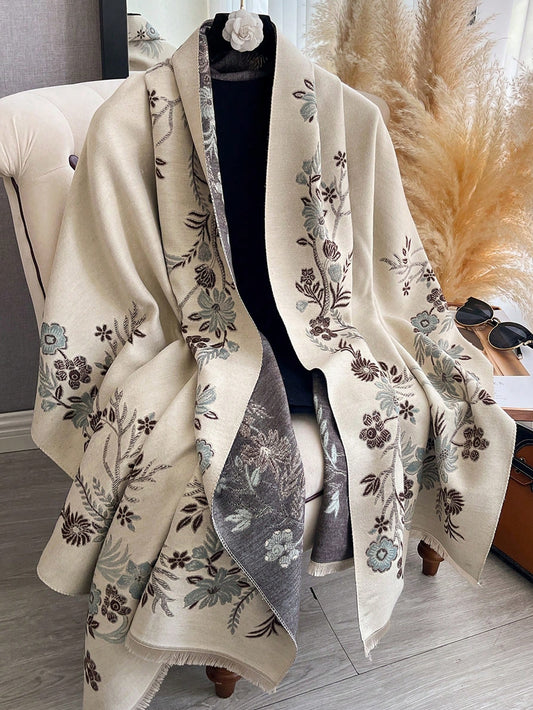 Jacquard- Faux Cashmere Warm Scarf