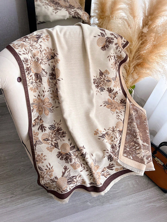 Jacquard- Faux Cashmere Warm Scarf