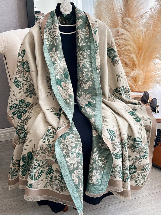 Jacquard- Faux Cashmere Warm Scarf