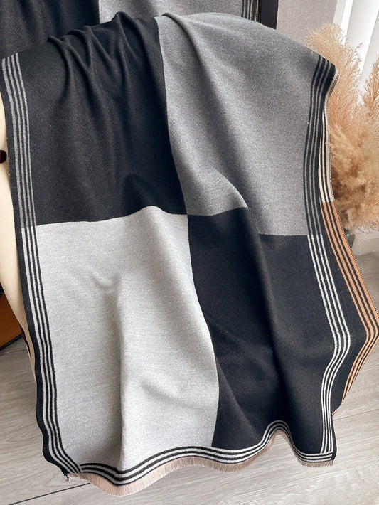 Doublesided Faux Cashmere Warm Scarf