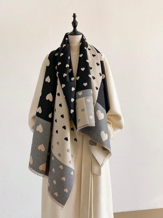 Jacquard Faux Cashmere Warm Scarf