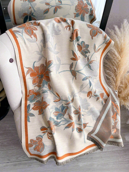 Jacquard- Faux Cashmere Warm Scarf
