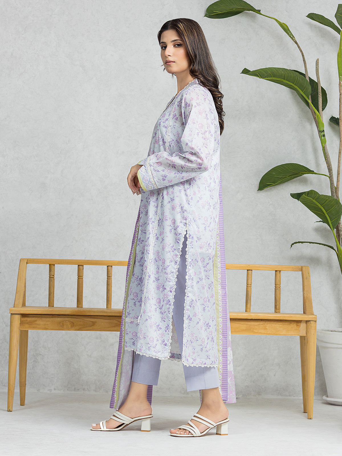 Mint Green Printed Lawn 3 Piece