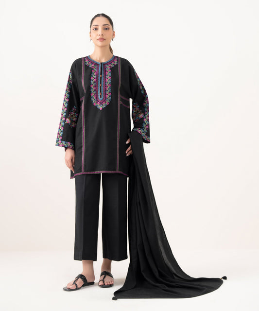 Embroidered Light Khaddar Shirt