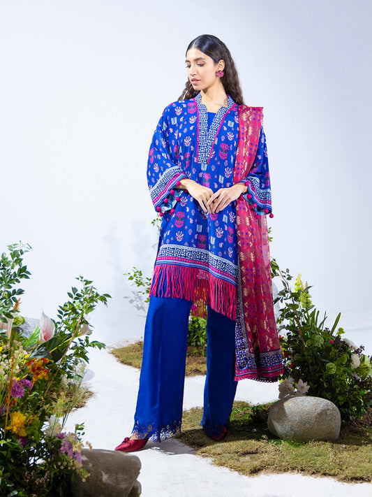 3PC Unstitched Printed Lawn Silk (SI3)