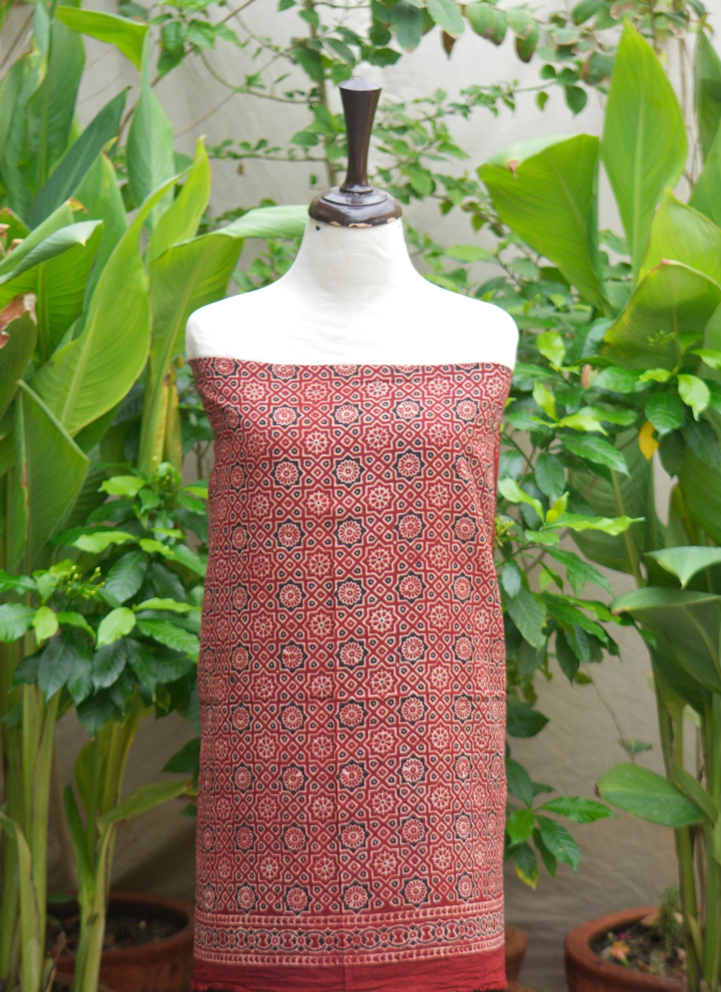 Ajrak Design Dress Moroccan – Organic Dye Hand Block Printed Two-Piece ( Lawn)