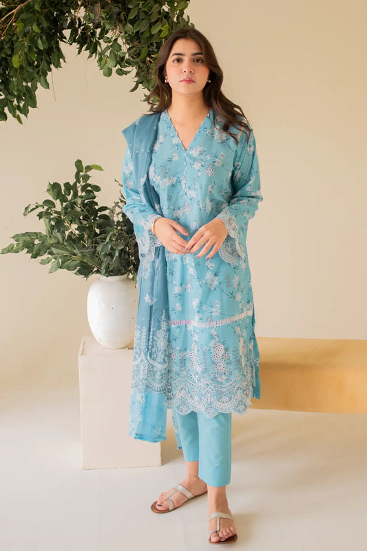 3 Piece - Embroidered Lawn - 8195