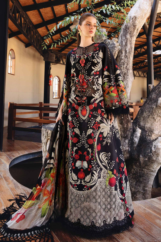 3 Piece Unstitched Embroidered Lawn Suit