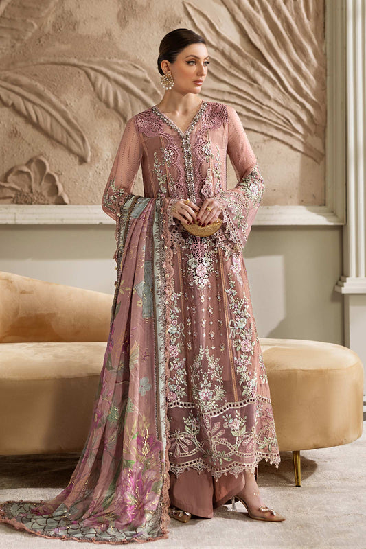 3 Piece Unstitched Embroidered Chiffon Suit | MPC-25-105