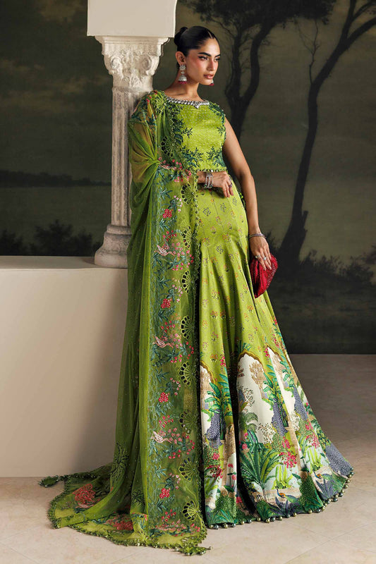 3 Piece Unstitched Embroidered Raw Silk Suit