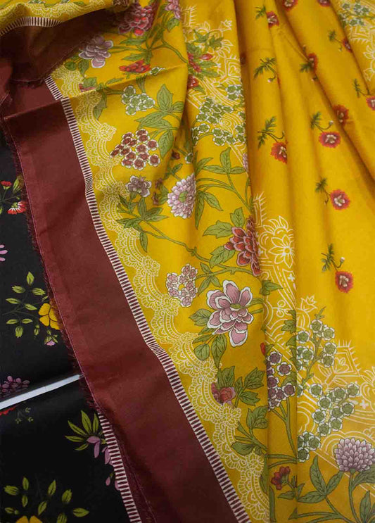 DP-0428- 3 Piece Cotton Printed UnStitched Suit