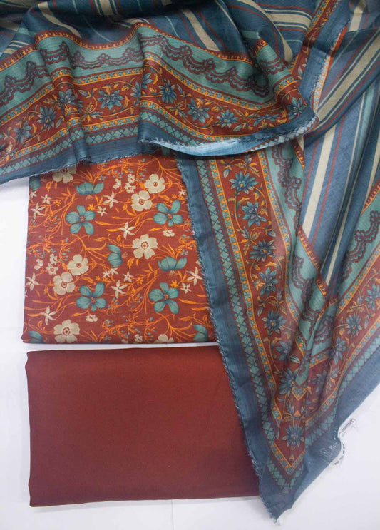 DP-0623- 3 Piece Lawn Printed UnStitched Suit