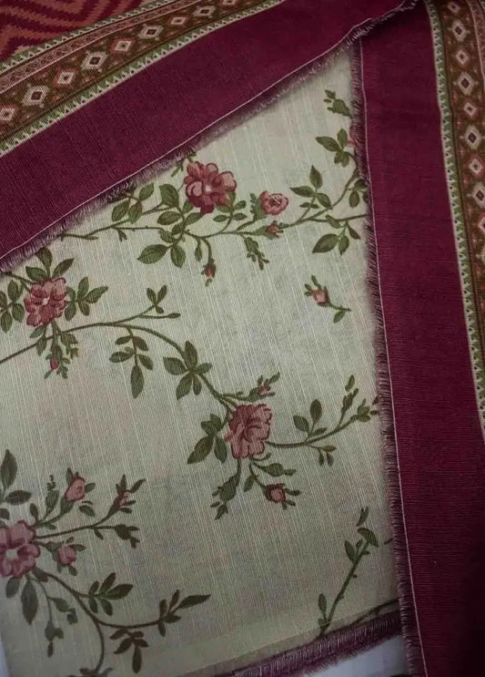 DPC-0701- 3 Piece Cotton Printed UnStitched Suit