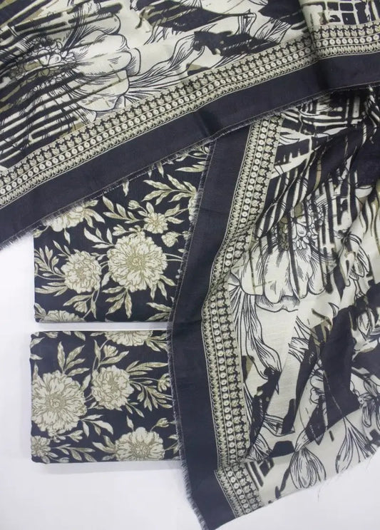 DPC-0705- 3 Piece Cotton Printed UnStitched Suit