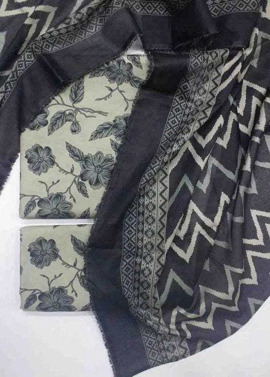 DPC-0708- 3 Piece Cotton Printed UnStitched Suit